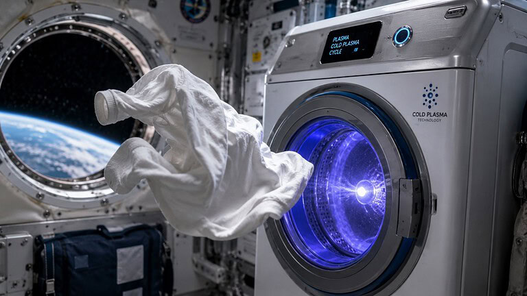 Bucato nello spazio: sarò possibile farlo con il plasma freddo