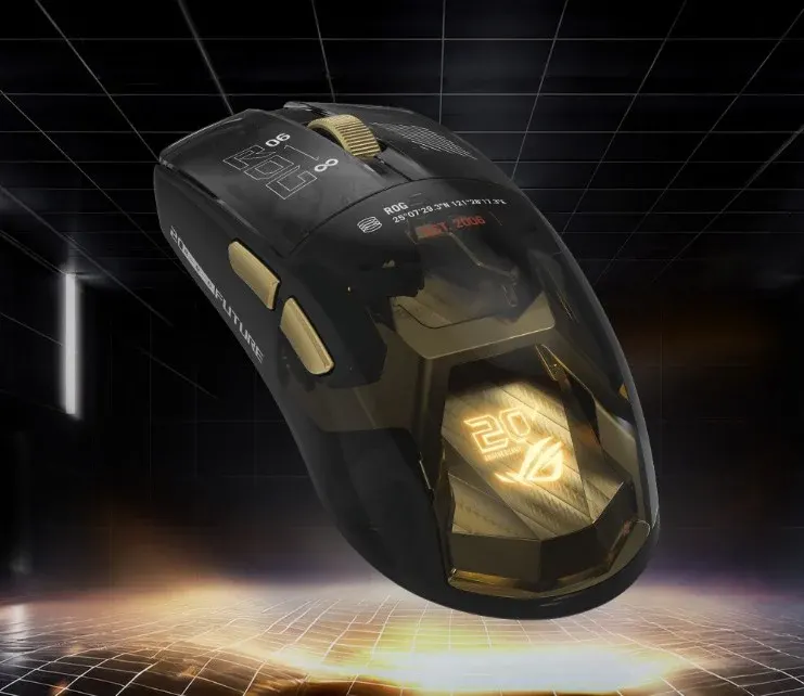 ASUS ROG festeggia 20 anni con un mouse placcato in oro 24 carati