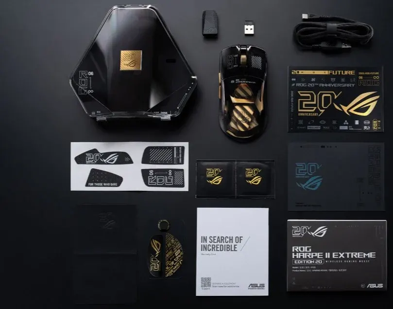 ASUS ROG festeggia 20 anni con un mouse placcato in oro 24 carati