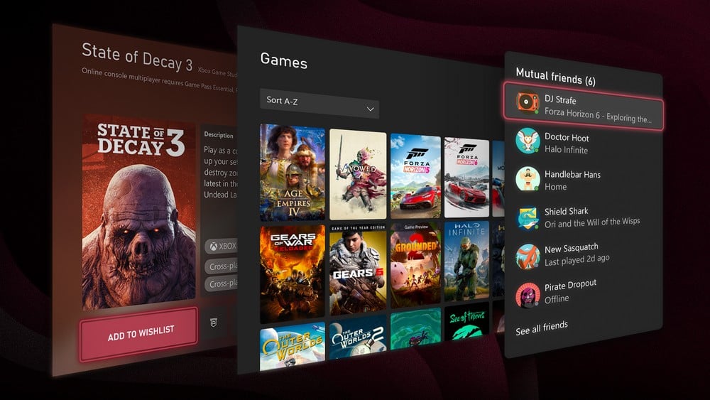 Xbox cambia volto: amici in comune, risparmio energetico e nuova interfaccia