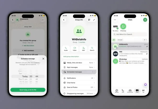 WhatsApp, messaggi programmati in arrivo anche nei gruppi