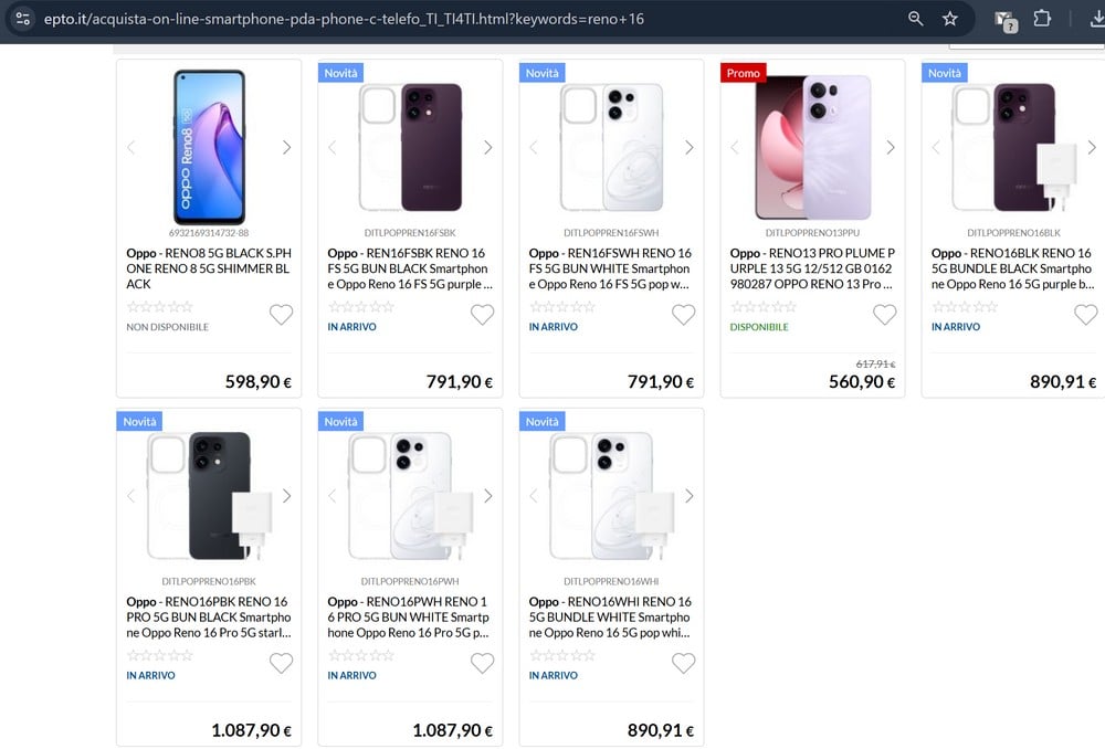 OPPO Reno16