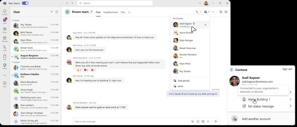 Microsoft Teams ora traccia la posizione dei dipendenti in ufficio