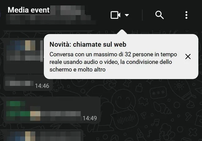 WhatsApp Web chiamate e videochiamate di gruppo fino a 32 persone