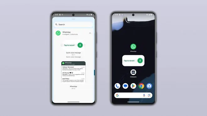WhatsApp, nuovo widget per inviare note vocali in un tap