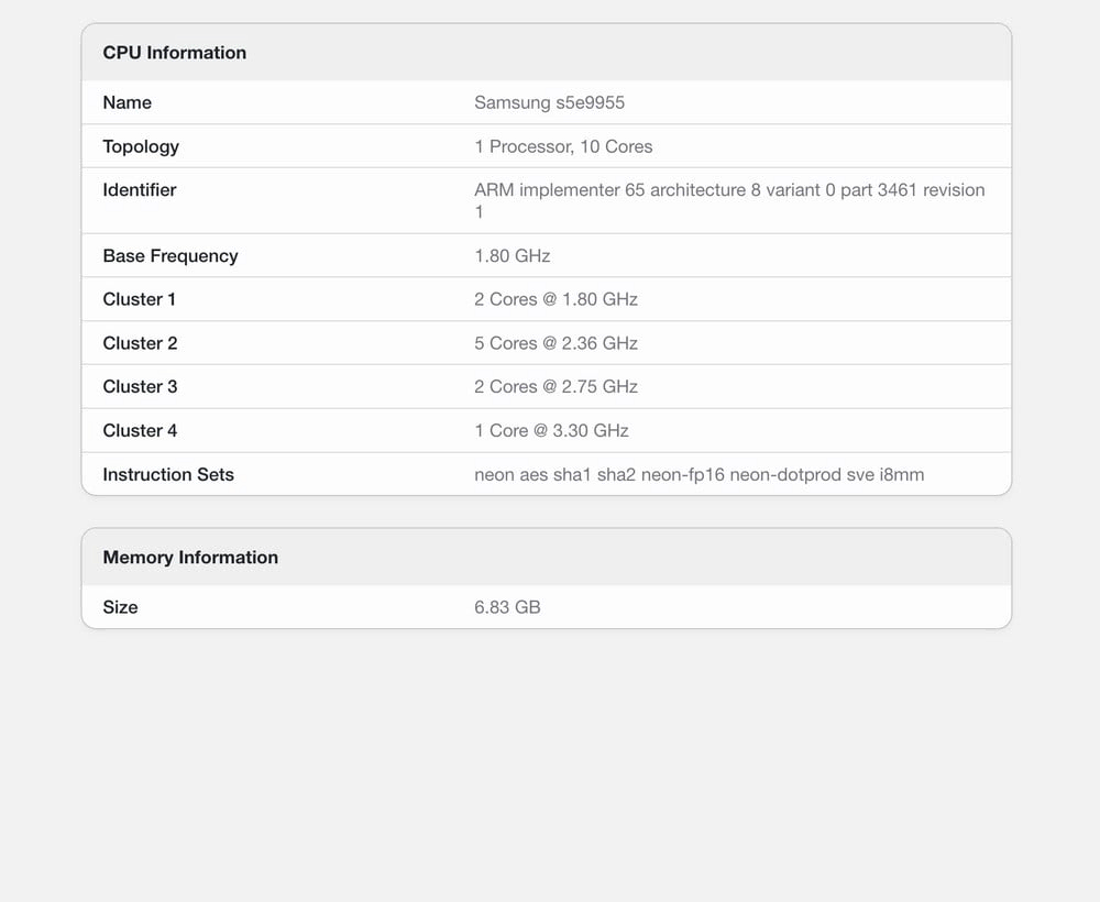 Galaxy S26 FE, ecco la versione globale: i dettagli da Geekbench
