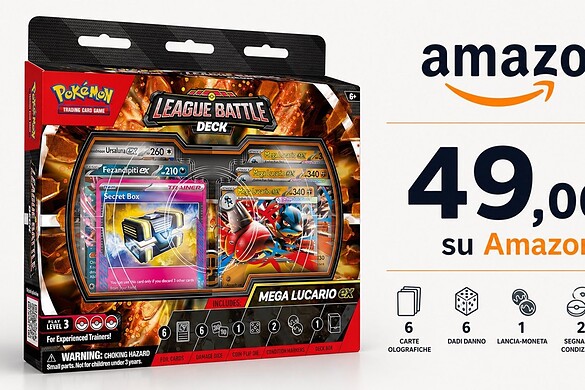 Amazon: Mazzo Pokémon Mega Lucario-ex già in preordine, data e prezzo