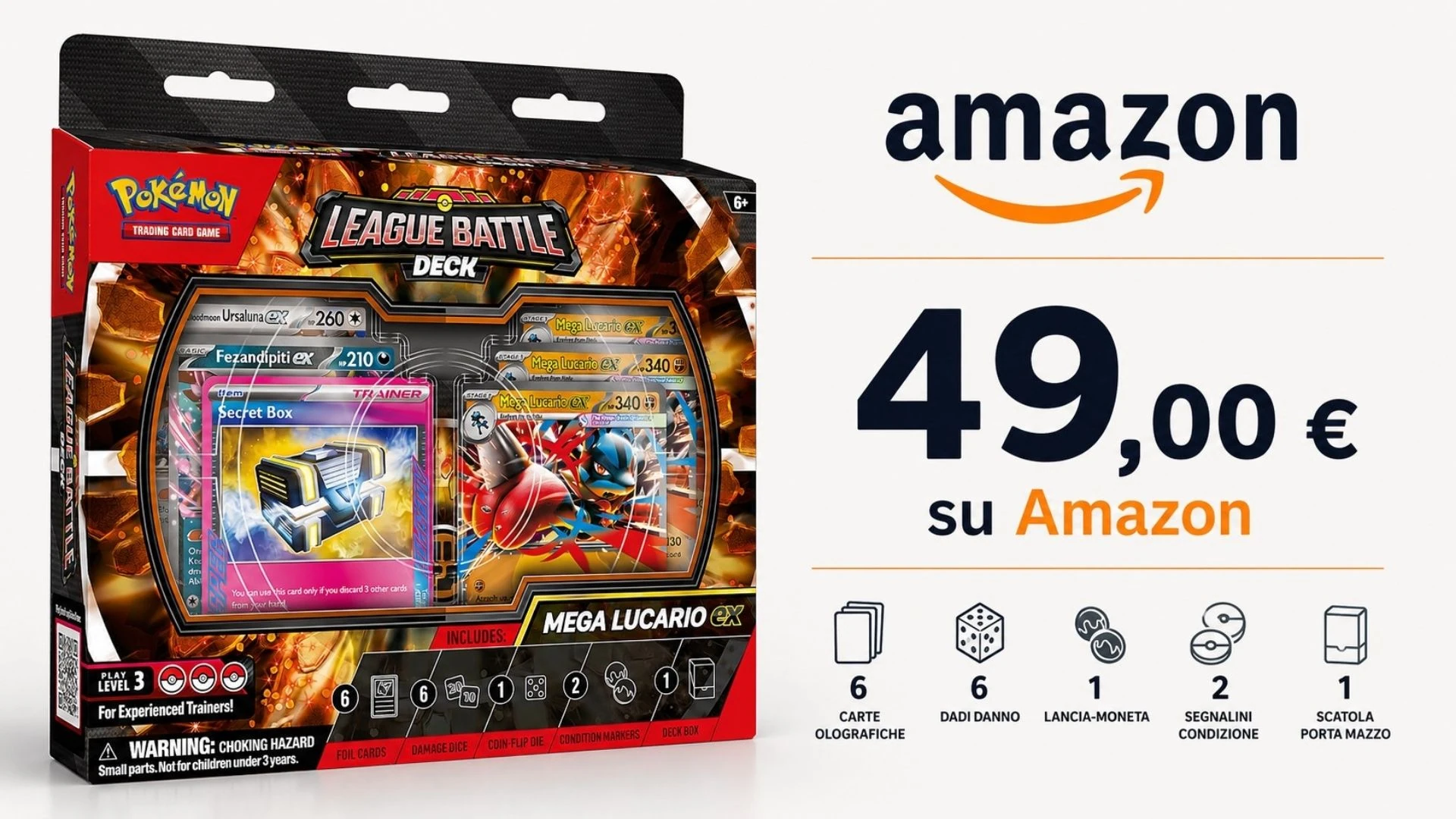 Amazon: Mazzo Pokémon Mega Lucario-ex già in preordine, data e prezzo