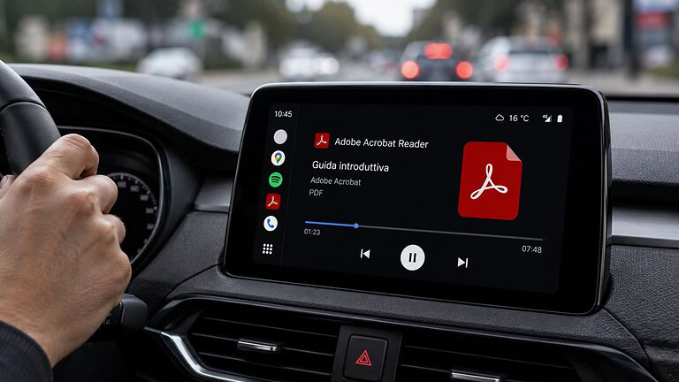 Adobe Acrobat Reader arriva su Android Auto: ascolterete i PDF in macchina