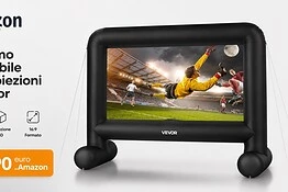 Schermo gonfiabile per il giardino, su Amazon crolla sotto i 100 euro