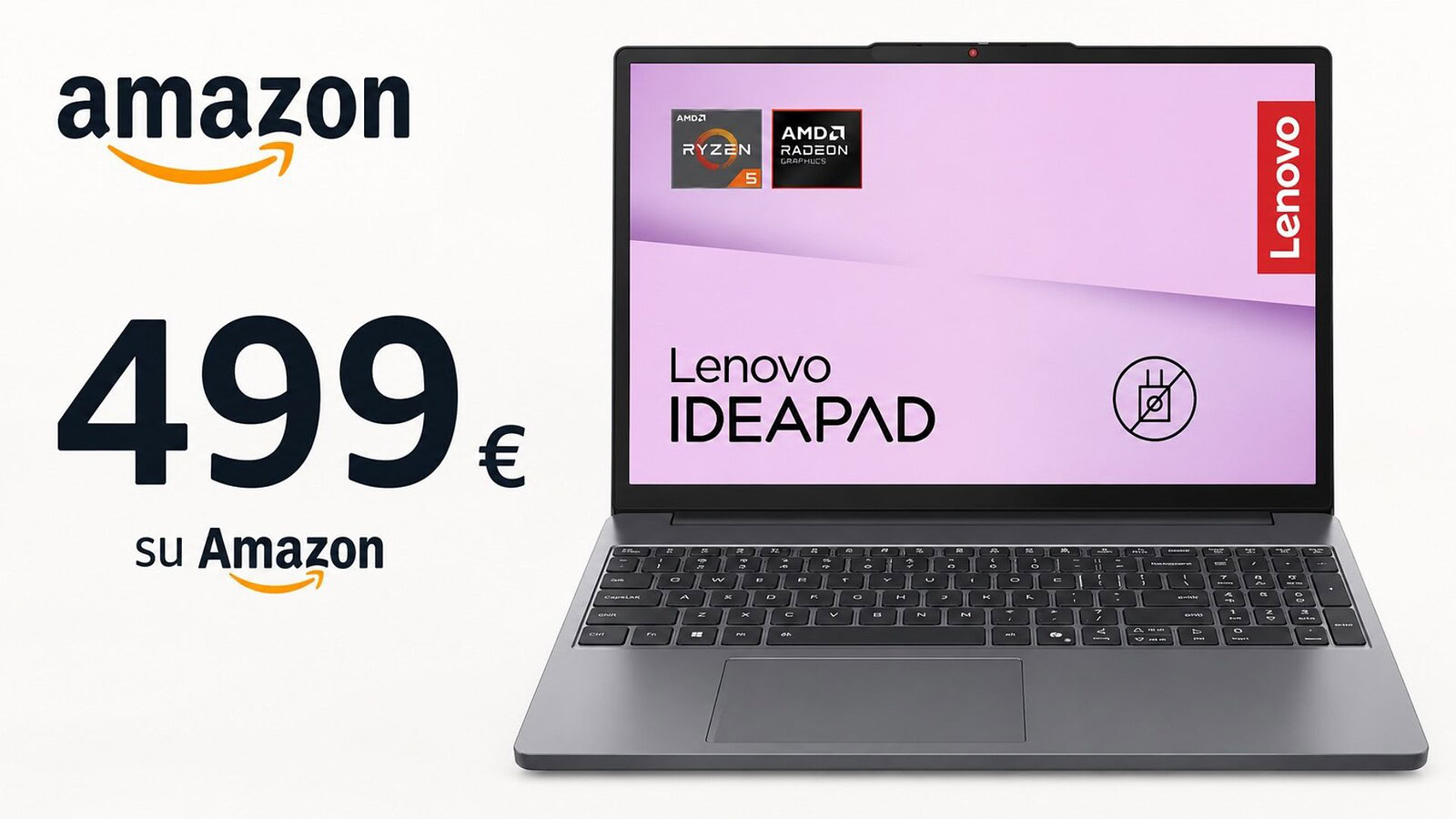 Lenovo IdeaPad Slim 3 al minimo storico su Amazon: oggi a soli 499 euro