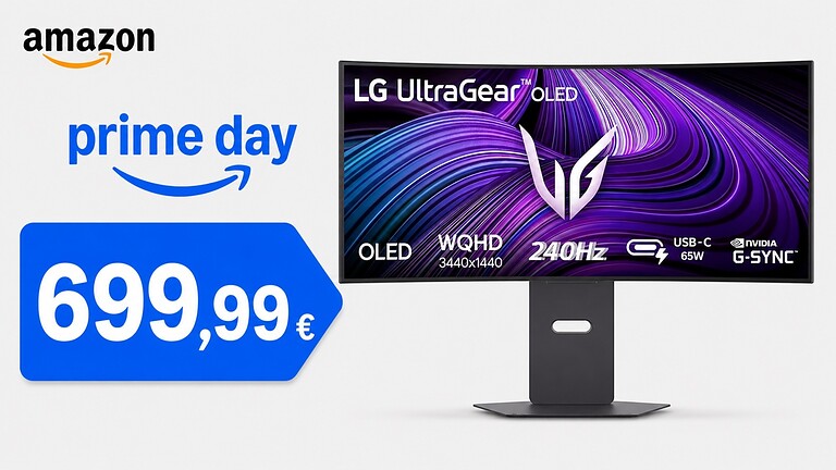 LG UltraGear OLED al minimo storico: sconto di 200 euro per i Prime Day