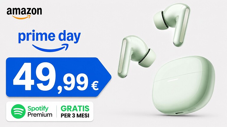 Redmi Buds 8 in offerta su Amazon a 49,90€ con 2 mesi di Spotify Premium