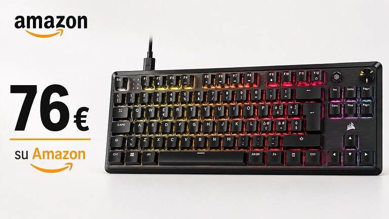 Tastiera Corsair K70 in sconto del 24% su Amazon: meccanica top a 76€