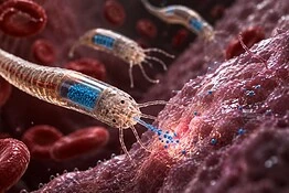 Vermi geneticamente modificati come farmacia vivente nel corpo umano