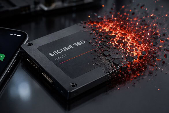 Computer 2026: un SSD si autodistrugge con un SMS
