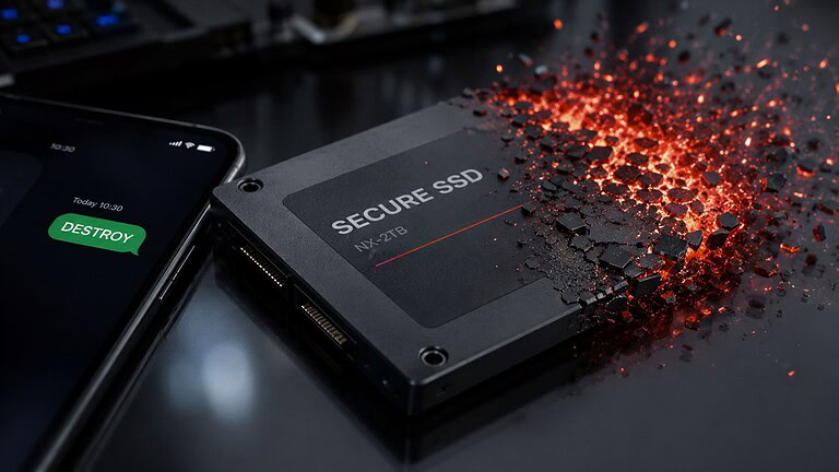 Computer 2026: un SSD si autodistrugge con un SMS
