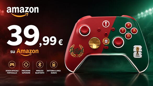 DragonShockFIFA World Cup 2026 in offerta su Amazon: il pad wireless costa poco