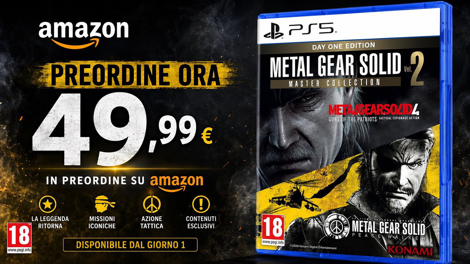 Metal Gear Solid: Master Collection Vol. 2 già prenotabile su Amazon