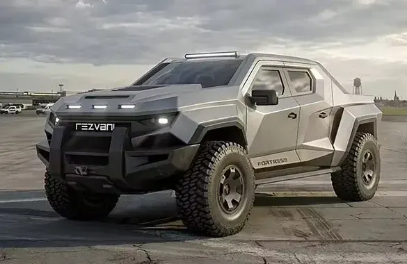 Rezvani Fortress, il pick-up corazzato con gas e visione notturna
