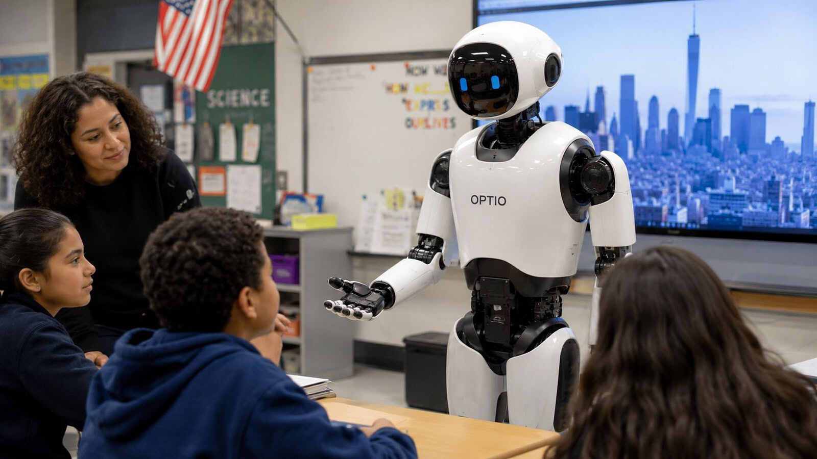 Optio porta i robot umanoidi nelle aule scolastiche di New York