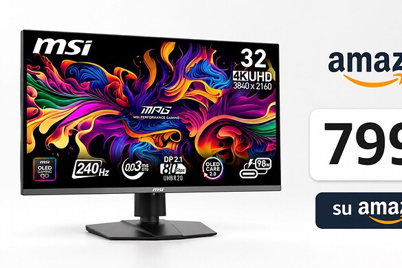 Amazon offre in sconto il monitor MSI MPG 322URX QD-OLED 4K