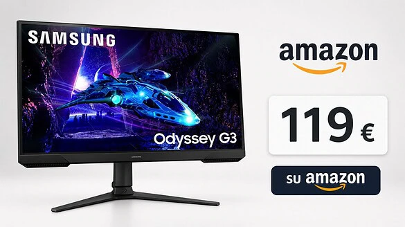 Samsung Odyssey G3 al minimo storico su Amazon: 180 Hz a soli 119€