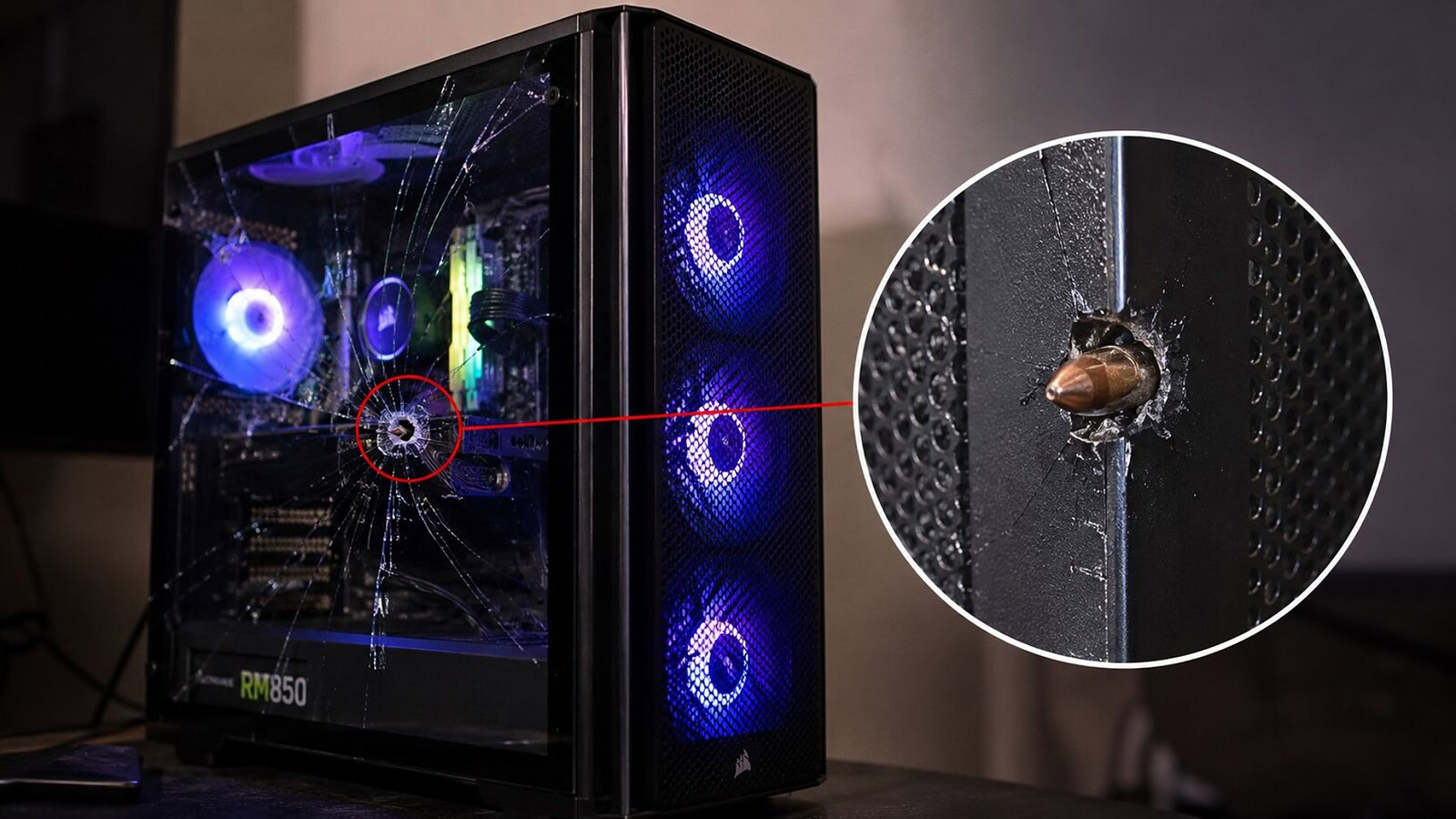 PC da gaming ferma un proiettile e salva la vita a una ragazza | FOTO