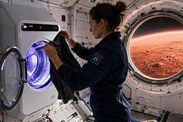 Bucato nello spazio senza acqua: la tecnologia che servirà su Marte