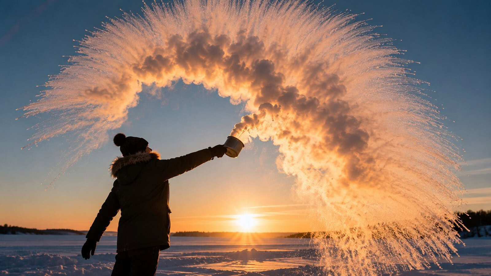 Acqua bollente, ecco perché se la lanci in aria diventa subito ghiaccio