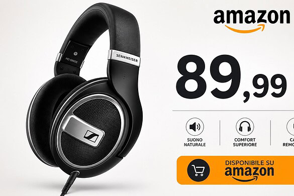 Sennheiser HD 599, le cuffie in promo su Amazon a prezzo bomba