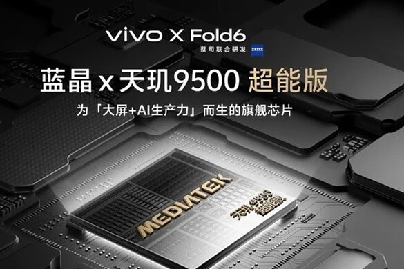 Vivo X Fold 6: il chip Dimensity 9500 Super Edition spinge l’AI