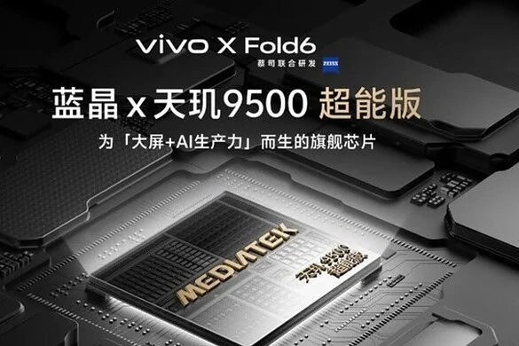 Vivo X Fold 6: il chip Dimensity 9500 Super Edition spinge l’AI
