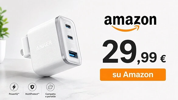 Anker Nano 70W in offerta a 29,99 euro: compatto e potente