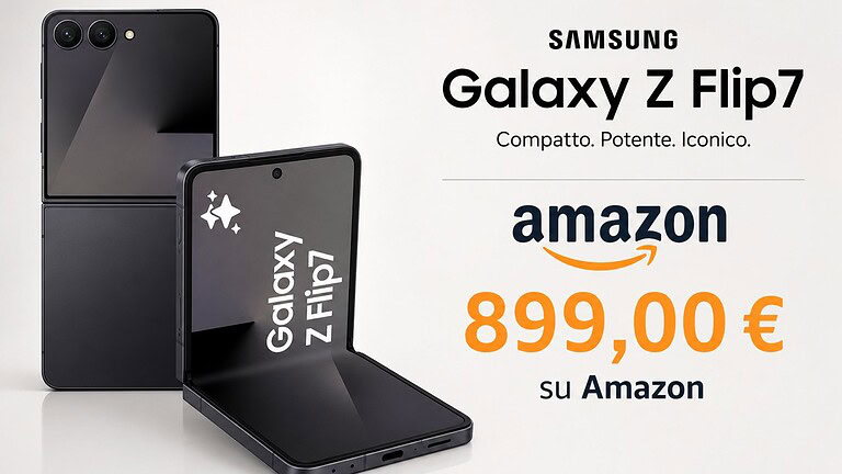 Samsung Galaxy Z Flip 7 512GB crolla su Amazon: 500€ di risparmio