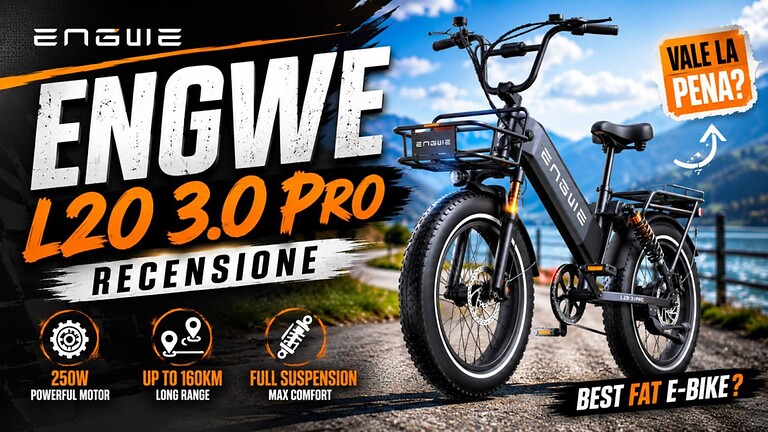 Engwe L20 3.0 Pro: una fat bike elettrica completa e tecnologica - Recensione