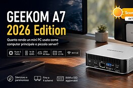 GEEKOM A7 2026 Edition in offerta estiva: il mini PC con Ryzen 5 7545U sconta il 15%