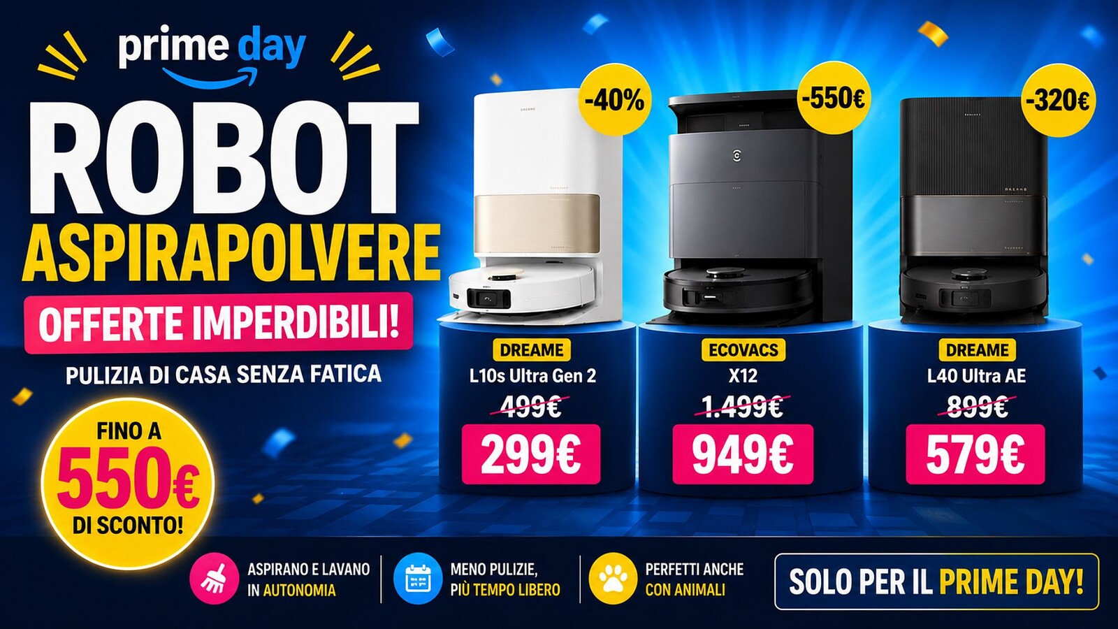 Prime Day, robot aspirapolvere