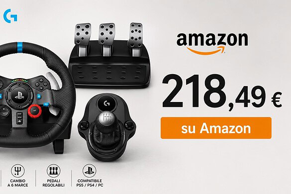 Logitech G G29 SE in offerta: volante, pedaliera e cambio a 218 euro