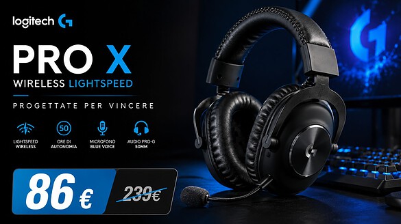 Logitech G PRO X Wireless a metà prezzo su Amazon: l’offerta da prendere al volo