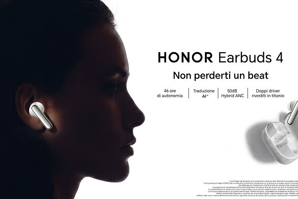 HONOR Earbuds 4 ufficiali: doppio driver in titanio e 46 ore di autonomia a 69,90€