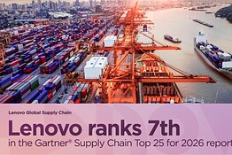Lenovo al settimo posto nella classifica Gartner Supply Chain 2026: il risultato più alto di sempre