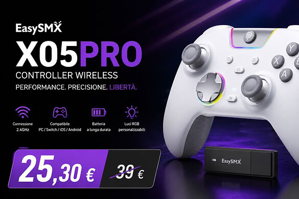 Controller EasySMX X05PRO al minimo storico su Amazon con sconto del 30%