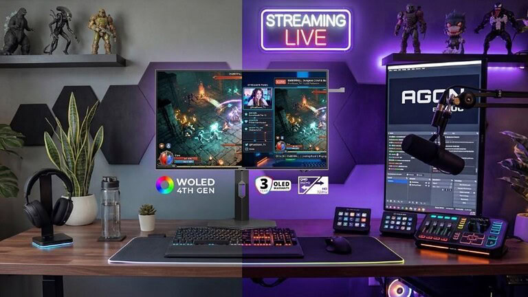 AGON PRO AGP277QKDC ufficiale: OLED fino a 720 Hz