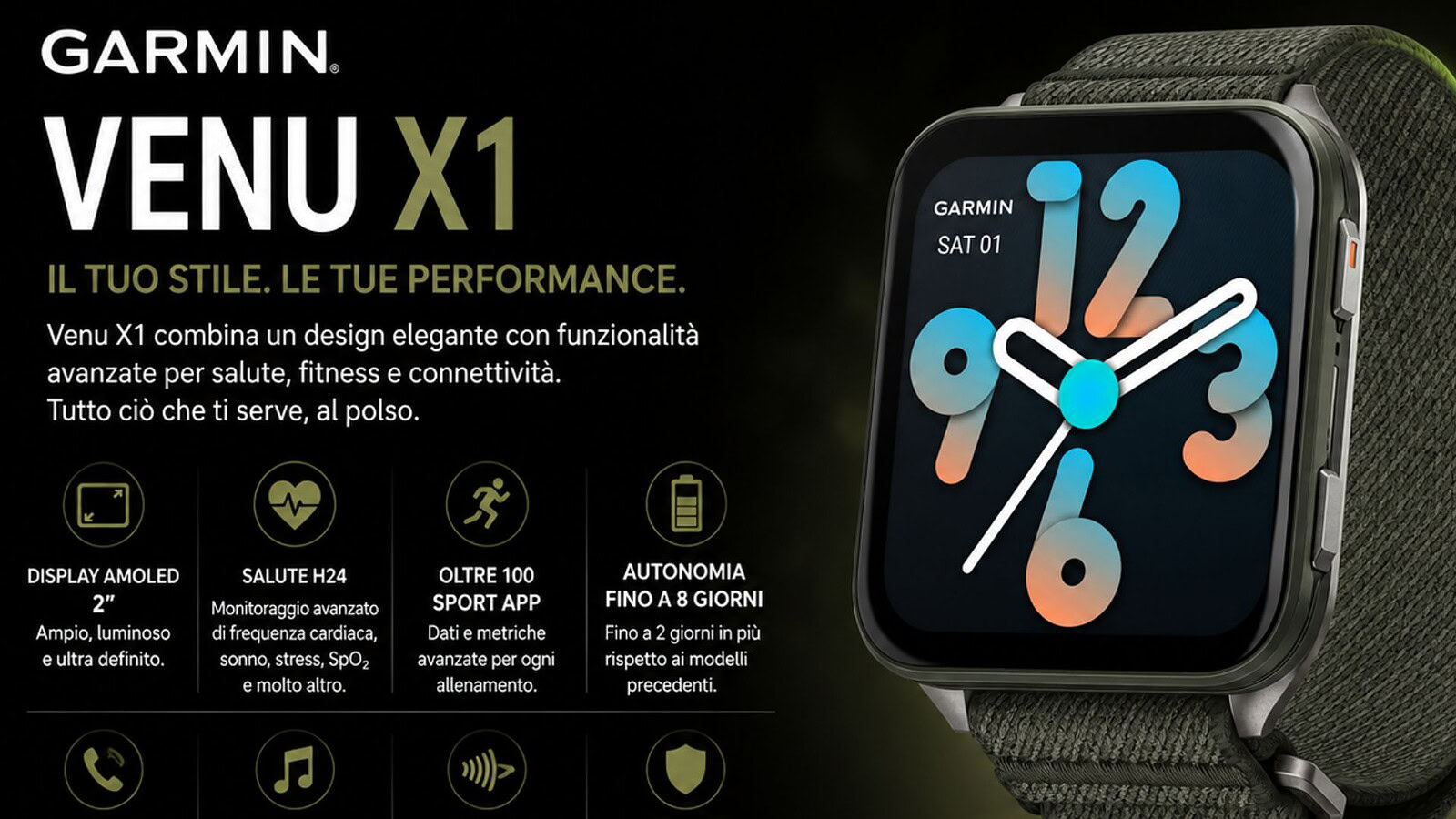 Garmin Venu X1, lo smartwatch GPS più sottile crolla del 38% su Amazon