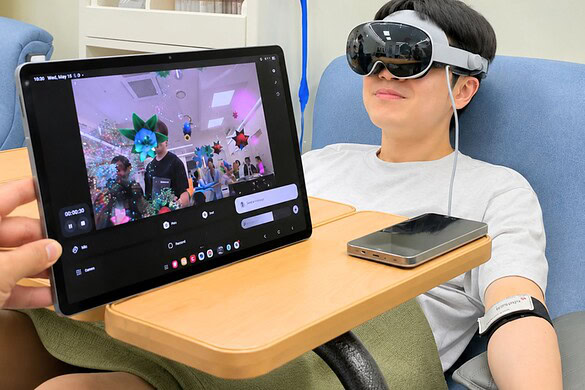 Samsung Galaxy XR trasforma la donazione del sangue in un giardino zen