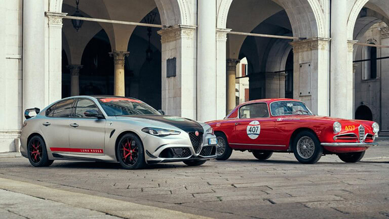 Alfa Romeo alla 1000 Miglia: 50 auto e la Giulia Luna Rossa