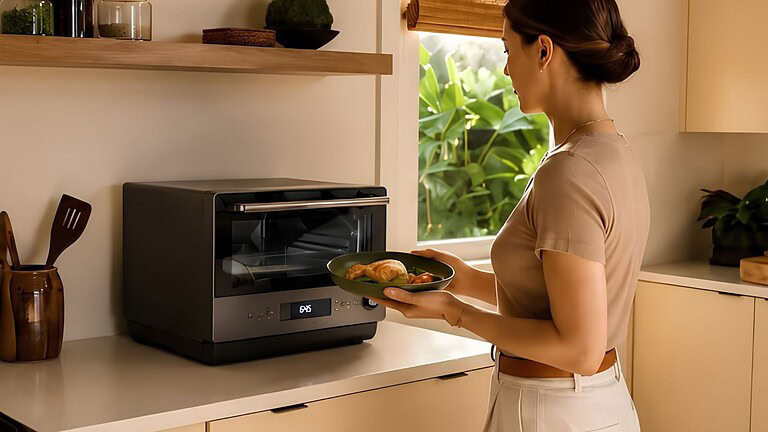 Panasonic addio cibo freddo dentro: il microonde NN-SF57RM senza piatto rotante