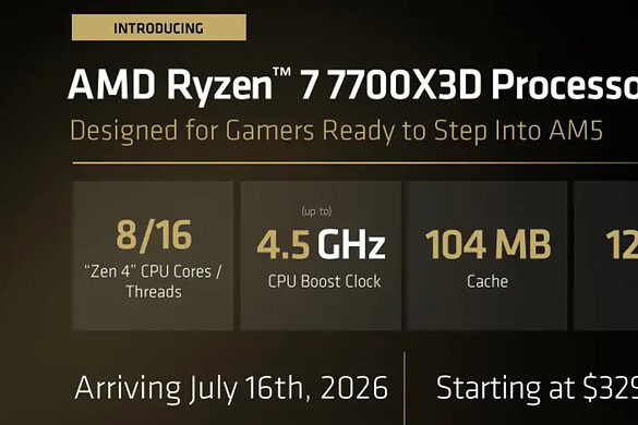 Ryzen 7 7700X3D: la CPU gaming di AMD che costa solo 305 euro