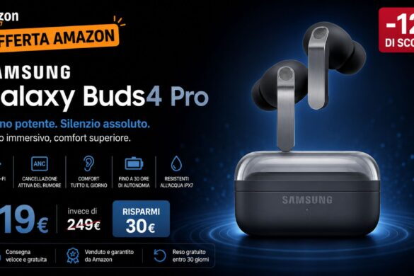 Samsung Galaxy Buds4 Pro in offerta su Amazon: prezzo e sconto col coupon